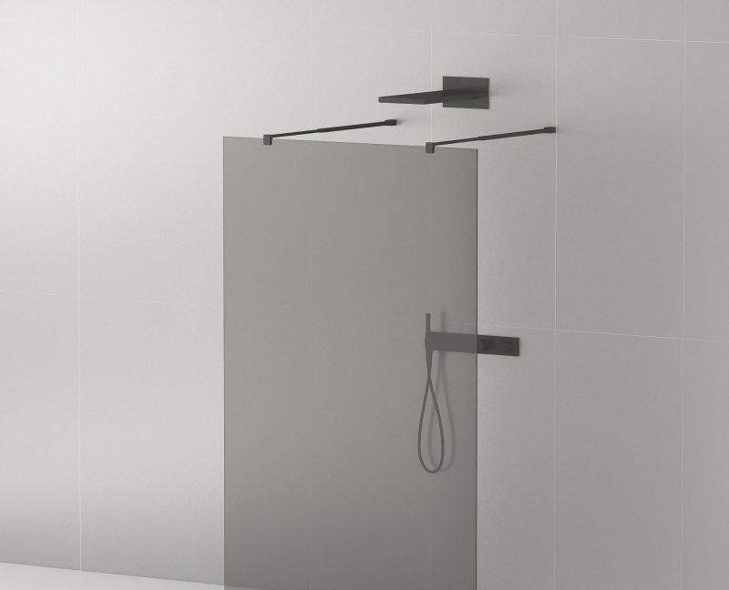 Душевая перегородка - Cezares, Liberta, 100x195 см, LIBERTA-L-2-100-GR-NERO