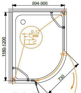 Душевой уголок - Cezares, Magic Royal Palace, 120x90x195 см, MAGIC-A-RH-1-120/90-ROYAL PALACE-A-CP-Cr-R / MAGIC-RH-1-120/90-ROYAL PALACE-CP-Cr-R