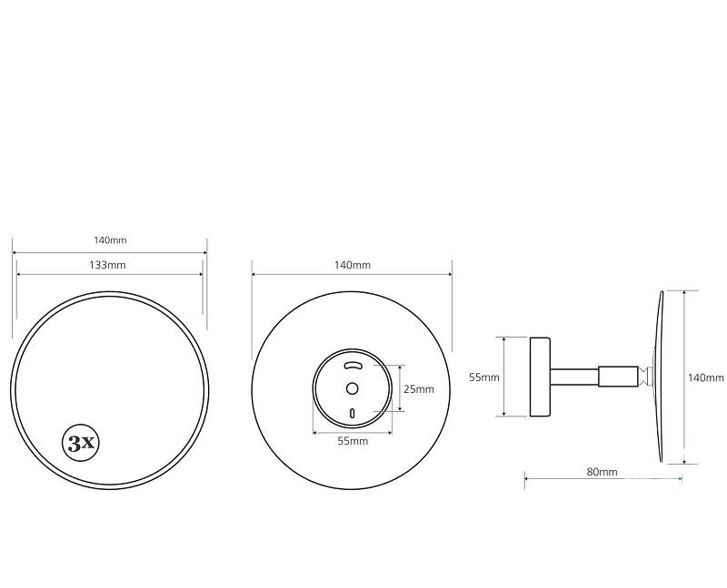 Bemeta без коллекции, Косметическое зеркало, 112101121