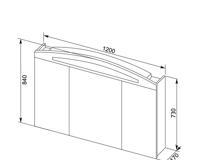 Aquanet Тренто, Шкаф-зеркало, 00156445