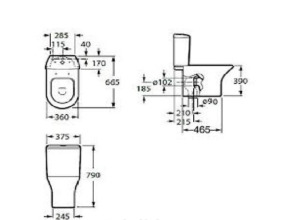 Roca Leon, Унитаз компакт, 342649000
