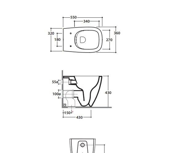 Globo Genesis, Унитаз приставной, GN001.BI