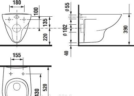Geberit без коллекции, Унитаз подвесной с инсталляцией и кнопкой, 2471.6.000.000.1