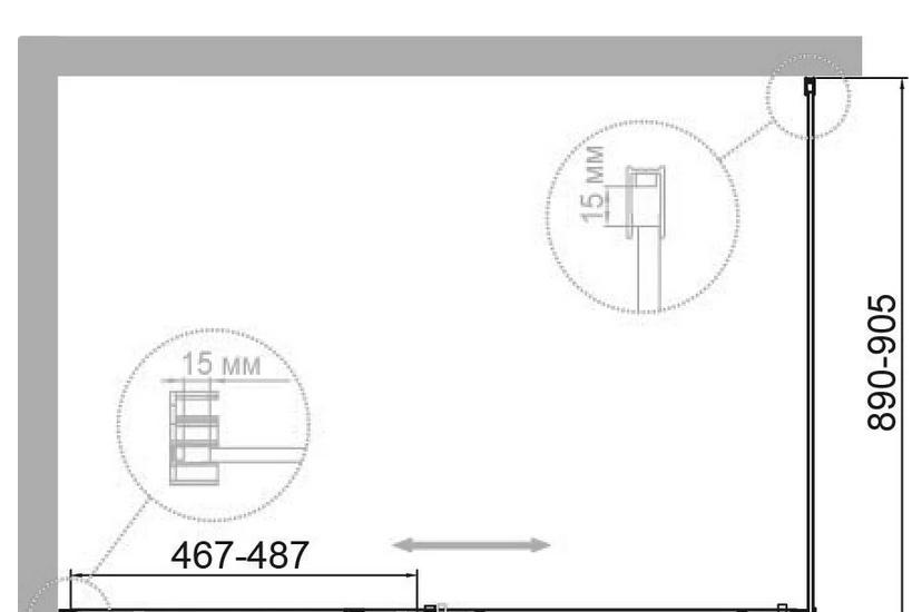 Душевой уголок - Cezares, Duet Soft-M, 90x110x195 см, DUET SOFT-M-AH-1-110/90-C-Cr