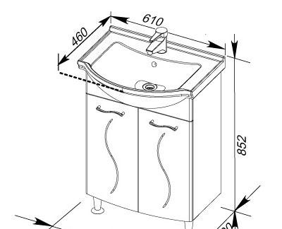 Aquanet Моника, Тумба для раковины, 9797 050 81