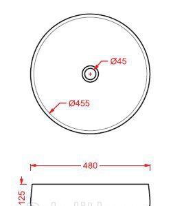 Раковина - ArtCeram, Cognac, 48x48x12.5 см, COL002 05 00