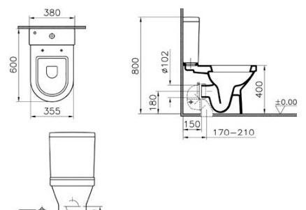 Vitra S50, Унитаз компакт, 9798B003-7200