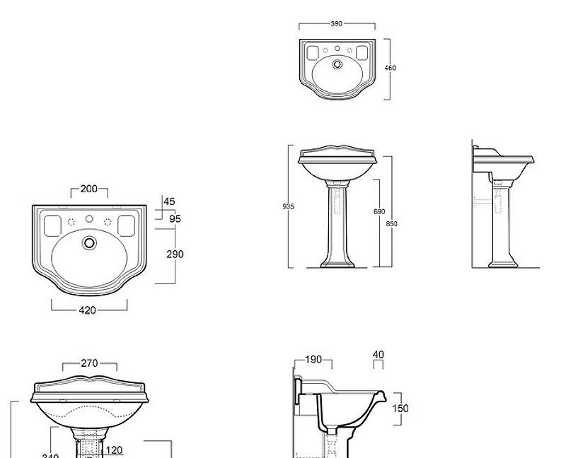 Simas Arcade, Раковина, AR814bi*3