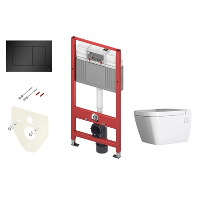 Tece Now, Унитаз подвесной с инсталляцией и кнопкой, K440407.WC2