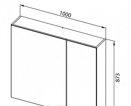 Aquanet Йорк, Шкаф-зеркало, 00202090