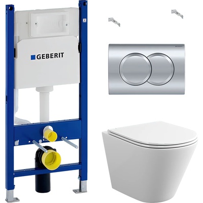 Geberit без коллекции, Унитаз подвесной с инсталляцией и кнопкой, 053 С0005296