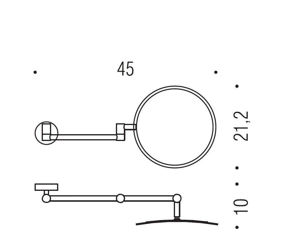 Colombo Complementi, Косметическое зеркало, В9759.CR