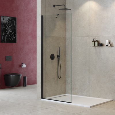 Душевая перегородка - Cezares, Liberta, 110x70x195 см, LIBERTA-L-1-TB-110-C-NERO