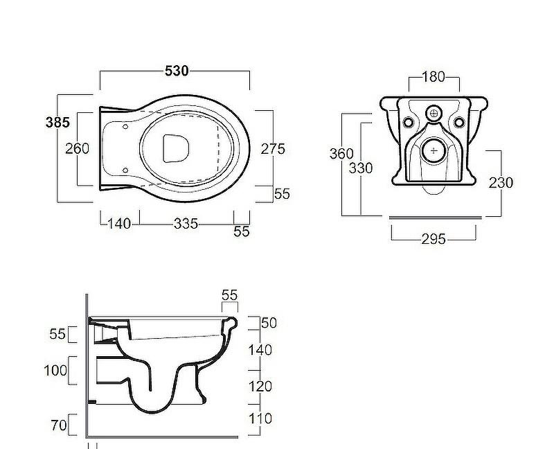 Simas Lante, Унитаз подвесной, LFT18 bi rimless