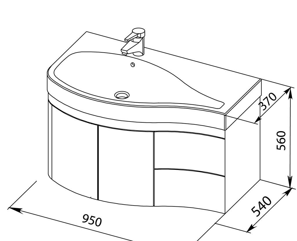 Aquanet Опера, Комплект (гарнитур), BAS0108DZ