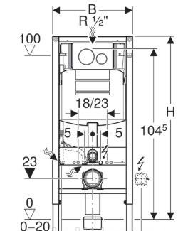 Инсталляция для унитаза - Geberit, Duofix, 13.5x50x112 см, 111.301.KJ.5