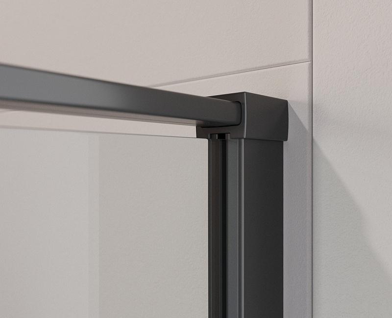 Душевой уголок - Cezares, Liner, 90x90x195 см, LINER-A-2-90-C-NERO