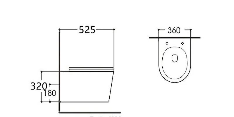 Aquatek Вега, Унитаз подвесной, AQ1905-00