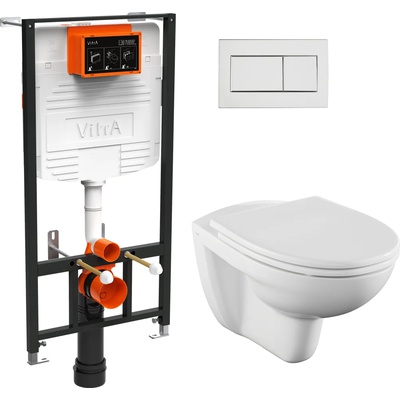 Vitra Normus, Унитаз подвесной с инсталляцией и кнопкой, 9773B003-7206