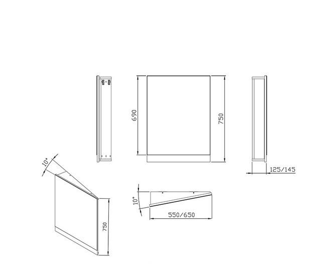 Ravak 10°, Зеркало, X000001081