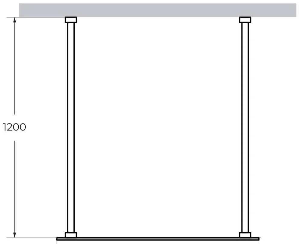 Душевая перегородка - Cezares, Liberta, 110x195 см, LIBERTA-L-2-110-120-BR-Cr / L-2-110-120-BR-Cr