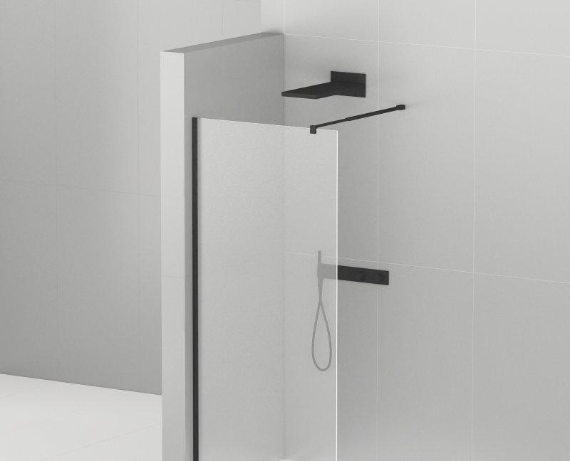 Душевая перегородка - Cezares, Liberta, 95x195 см, LIBERTA-L-1-95-C-NERO