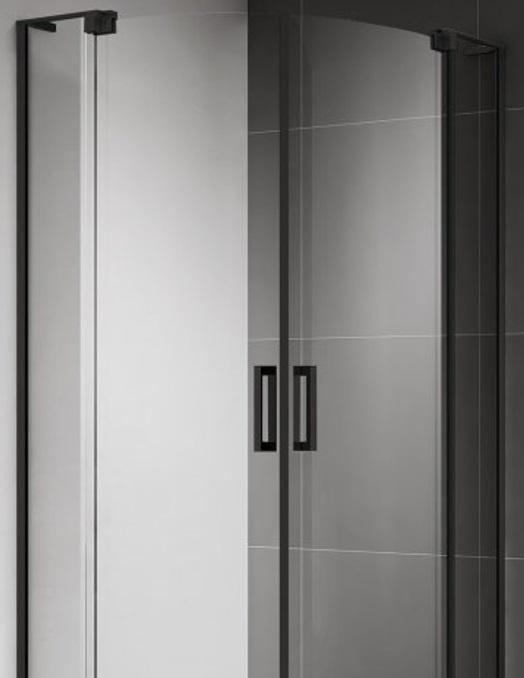 Душевой уголок - Cezares, Slider R2, 80x80x195 см, SLIDER-R-2-80/90-C-NERO