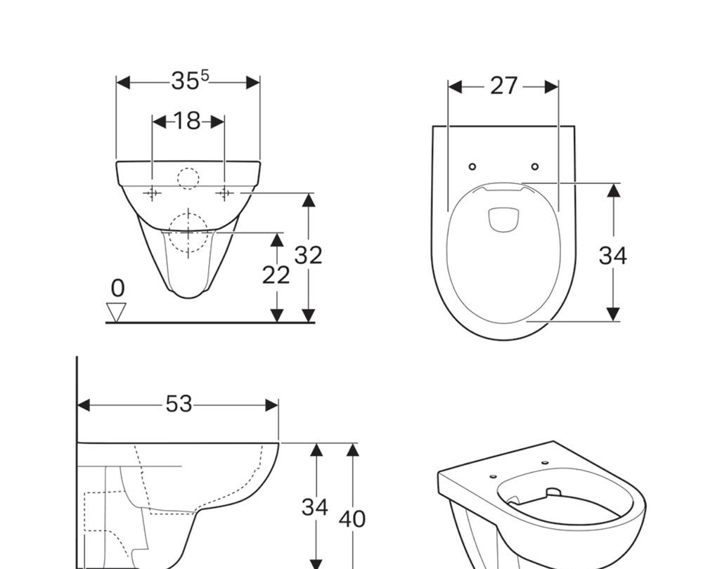 Geberit Selnova, Унитаз подвесной, 500.265.01.1