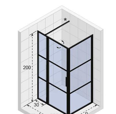 Душевой уголок - Riho, Grid, 80.2x120.9x200 см, GB2120080 / G004019121 / GB203 GB2120080