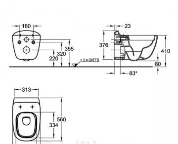 Geberit Citterio, Унитаз подвесной, 500.510.01.1 / 203570600