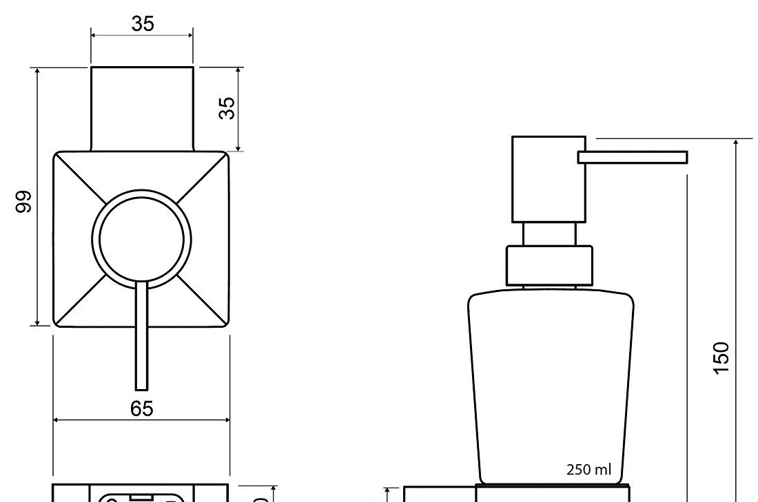 Bemeta Via, Дозатор для жидкого мыла, 135009042