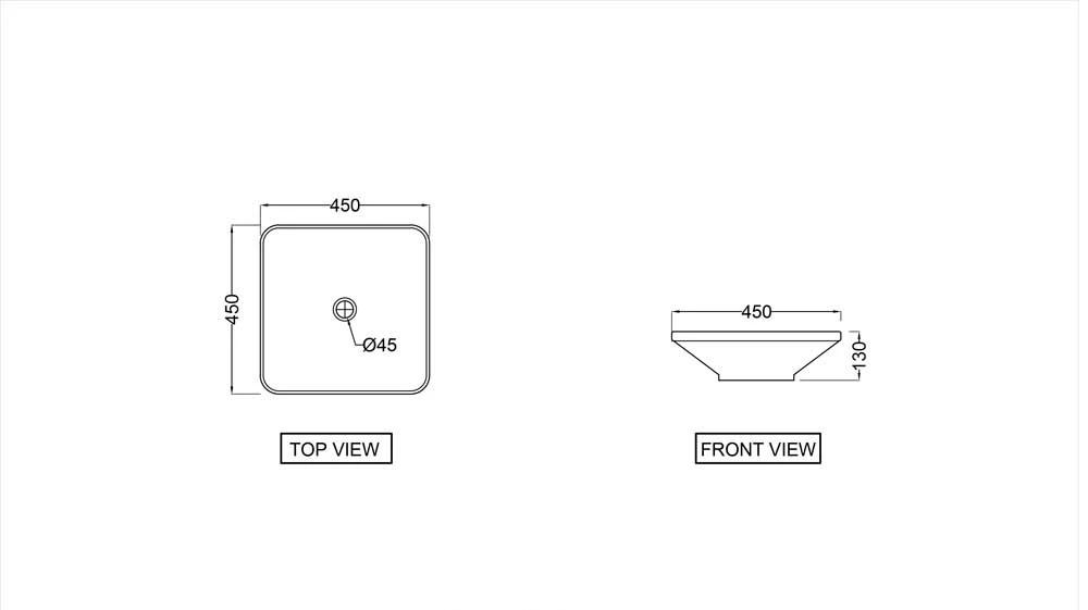 Раковина - Jaquar, Laguna, 45x45x13 см, LAS-WHT-91903