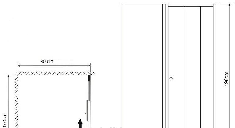 Душевой уголок - Grossman, Falcon, 90x100x190 см, GR-D100-P90Fa