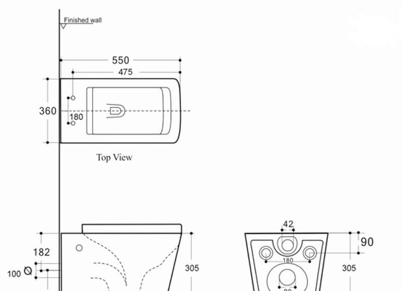 Aquanet Cetus, Унитаз подвесной, TAVR-W BW