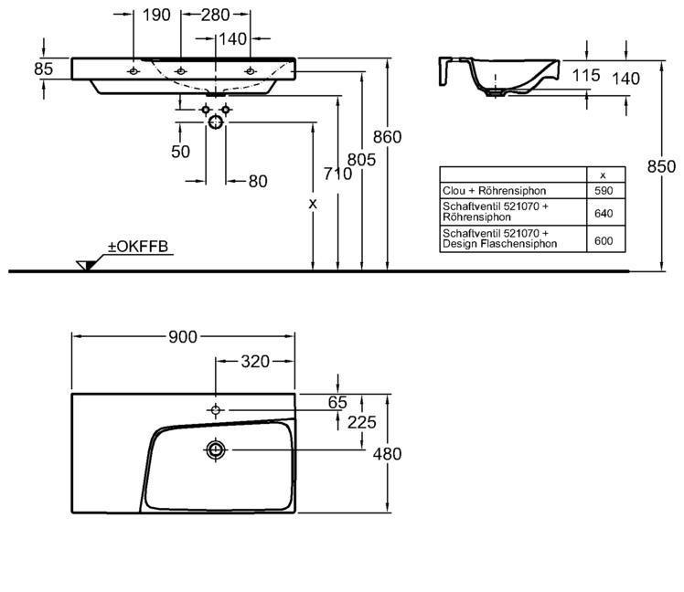 Geberit Xeno², Раковина, 127290000