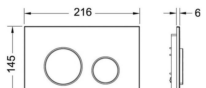 Кнопка смыва - Tece, Loop, 0.6x21.6x14.5 см, 9240626