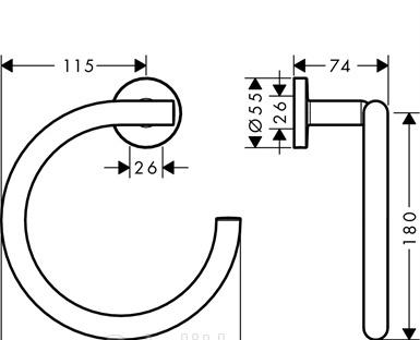 Hansgrohe Logis Universal, Полотенцедержатель, 41724000