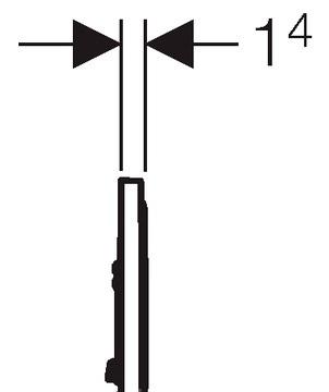 Кнопка смыва - Geberit, Sigma 10, 1.4x24.6x16.4 см, 115.758.KK.5