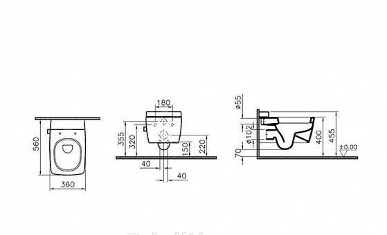 Vitra Metropole, Унитаз подвесной, 7672B003-1686