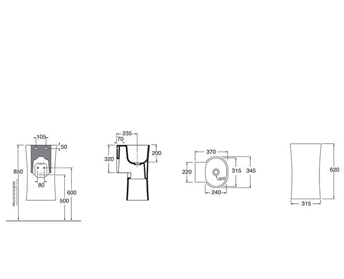 Azzurra Nativo, Раковина, LALS035370N0CA