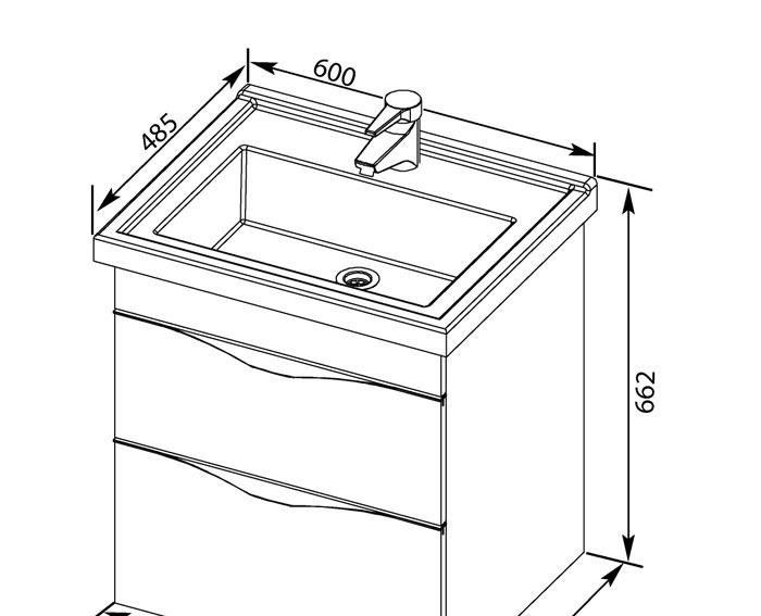 Aquanet Эвора, Тумба для раковины, BB1000/445-LV-MR-PR