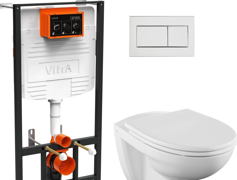 Vitra Normus, Унитаз подвесной с инсталляцией и кнопкой, 9773B003-7206