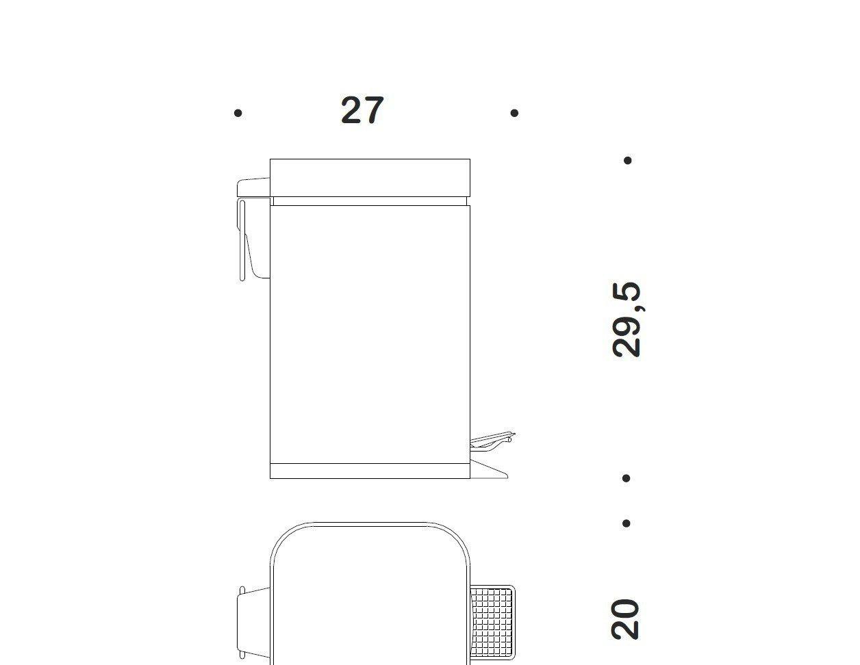 Colombo Black&White, Мусорное ведро, B9211.CR