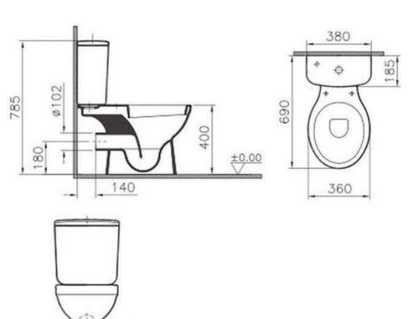 Vitra Normus, Унитаз компакт, 9705B003-7200