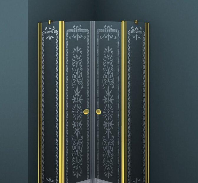 Душевой уголок - Cezares, Royal Palace, 90x90x195 см, ROYAL PALACE-R-2-90-CP-G / ROYAL PALACE-A-R-2-90-CP-G