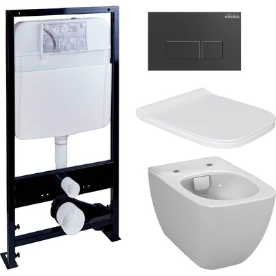 Vitra Shift, Унитаз подвесной с инсталляцией и кнопкой, V0E100S0