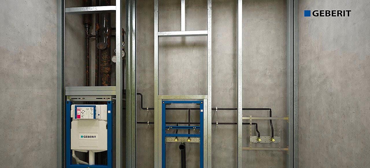 Система инсталляции (комплект) - Geberit, Duofix, 12x50x112 см, 458.122.21.1 / Платтенбау 458.122.21.1