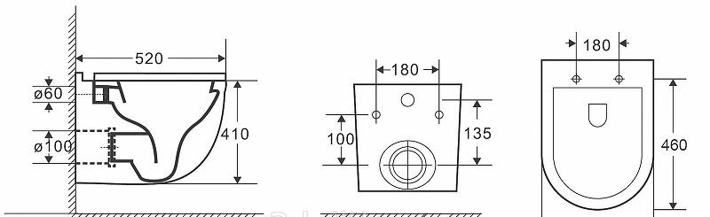 Grossman без коллекции, Унитаз подвесной, GR-4483S