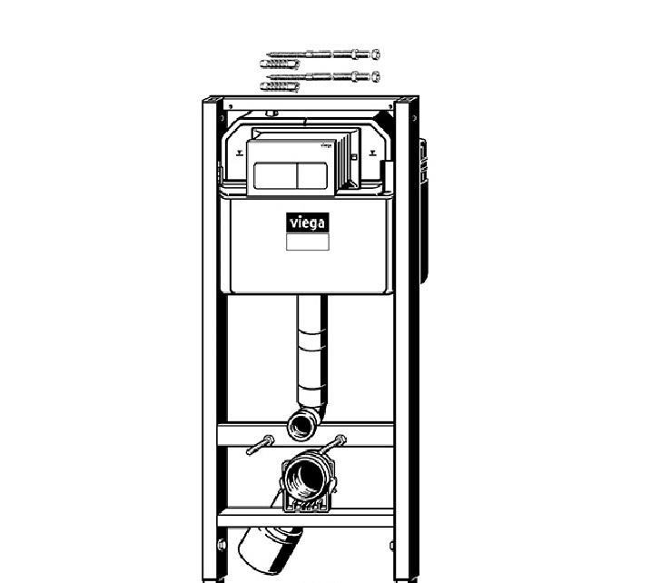 Инсталляция для унитаза - Viega, Prevista Dry, 12x49x112 см, 792848