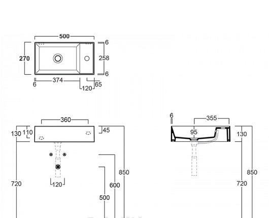 Simas Agile, Раковина, AG50 bi*1